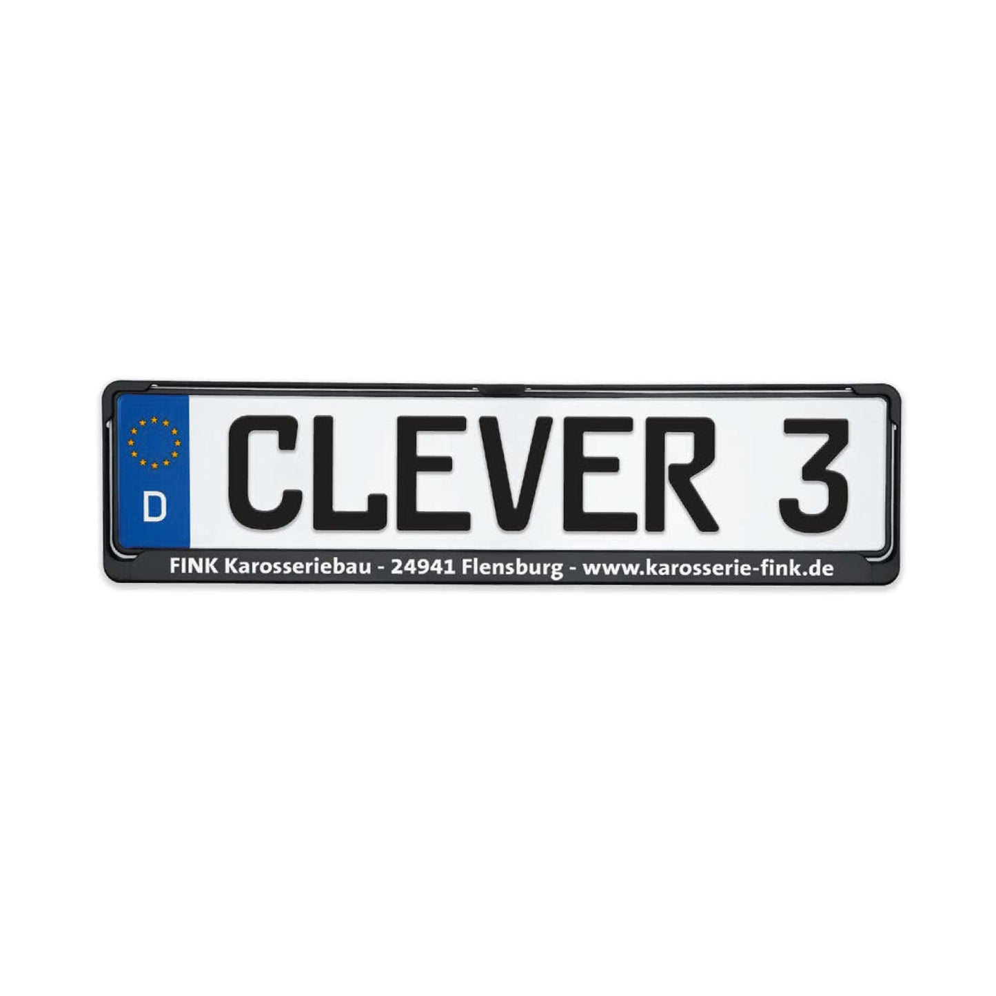 Kennzeichenhalter Clever 3 mit 1-farbigem Druck